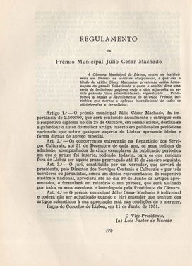 Regulamento do Prémio Municipal Júlio César Machado