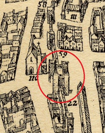 Georg Braun e Frans Hogenberg, “Olissipo quae nunc Lisboa…”, Civitates orbis terrarum (pub. em Colónia, c. 1598 com base em desenho de c. 1565) Georg Braun e Frans Hogenberg, “Olissipo quae nunc Lisboa…”, Civitates orbis terrarum (pub. em Colónia, c. 1598 com base em desenho de c. 1565)