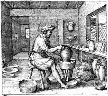 De Secretis Natura, Opus figuli (...) pormenor, Emblema XV, p.69, Michael Maier, 1617, Atalanta Fugiens, Germany